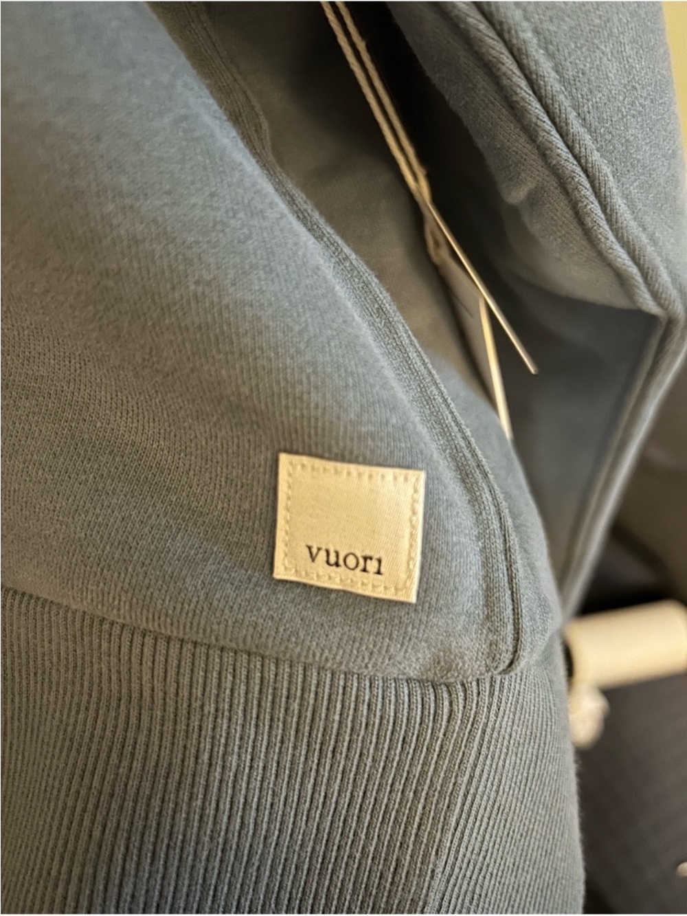 Womens Vuori oversized restore half zip hoodie smoke blue size XL VW288 - Picture 5 of 5